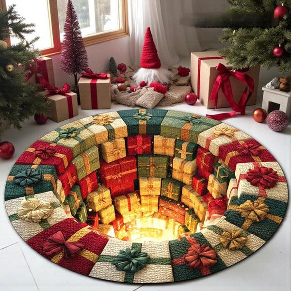 ๐ 3D Illusion Holiday Rug