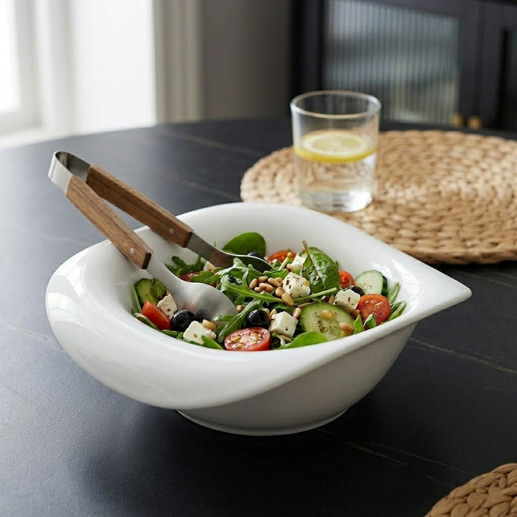 Irregular Ceramic Dessert and Salad Bowl
