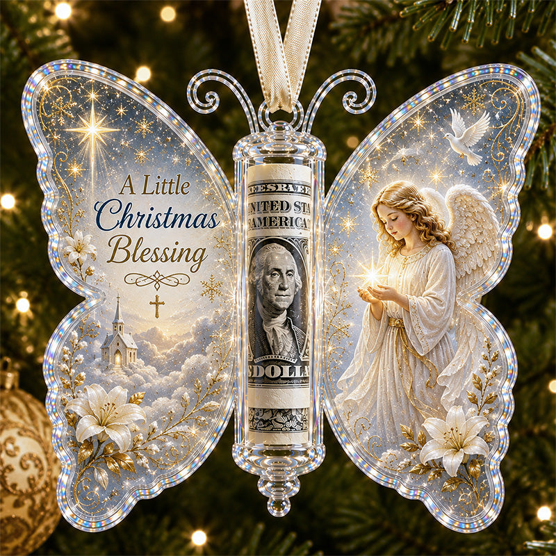 π¦ π΅ Christmas Cash Gift Butterfly Ornament β Holiday Money Holder Keepsake π β¨