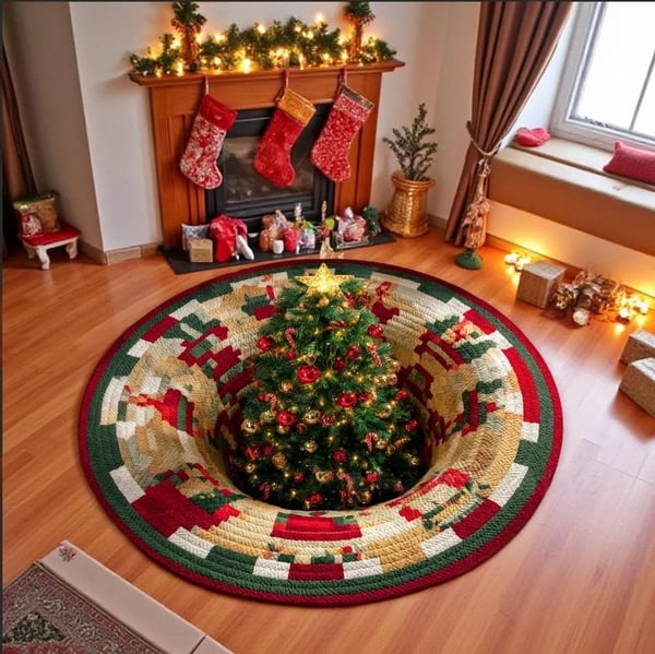 ๐๐๐ 3D Illusion Holiday Rug
