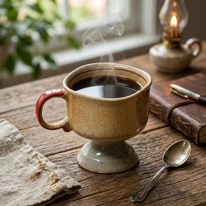 Retro Ceramic Goblet Mug