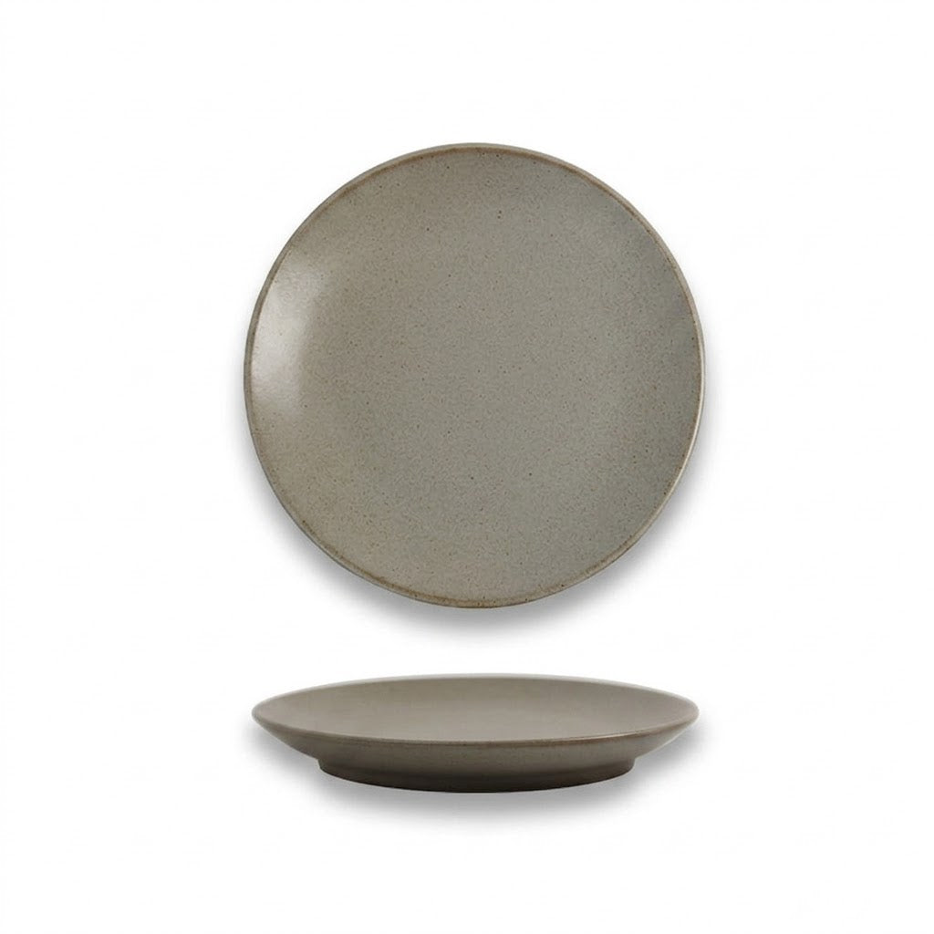 Retro Coarse Pottery Shallow Plate