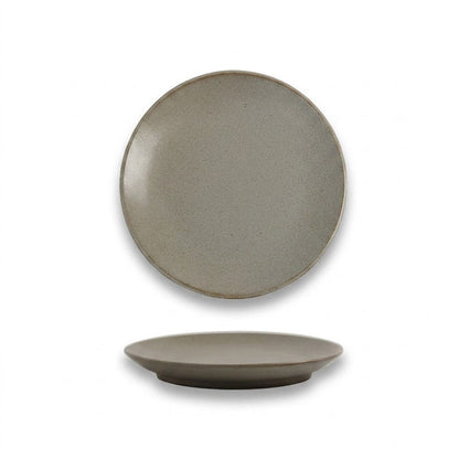 Retro Coarse Pottery Shallow Plate