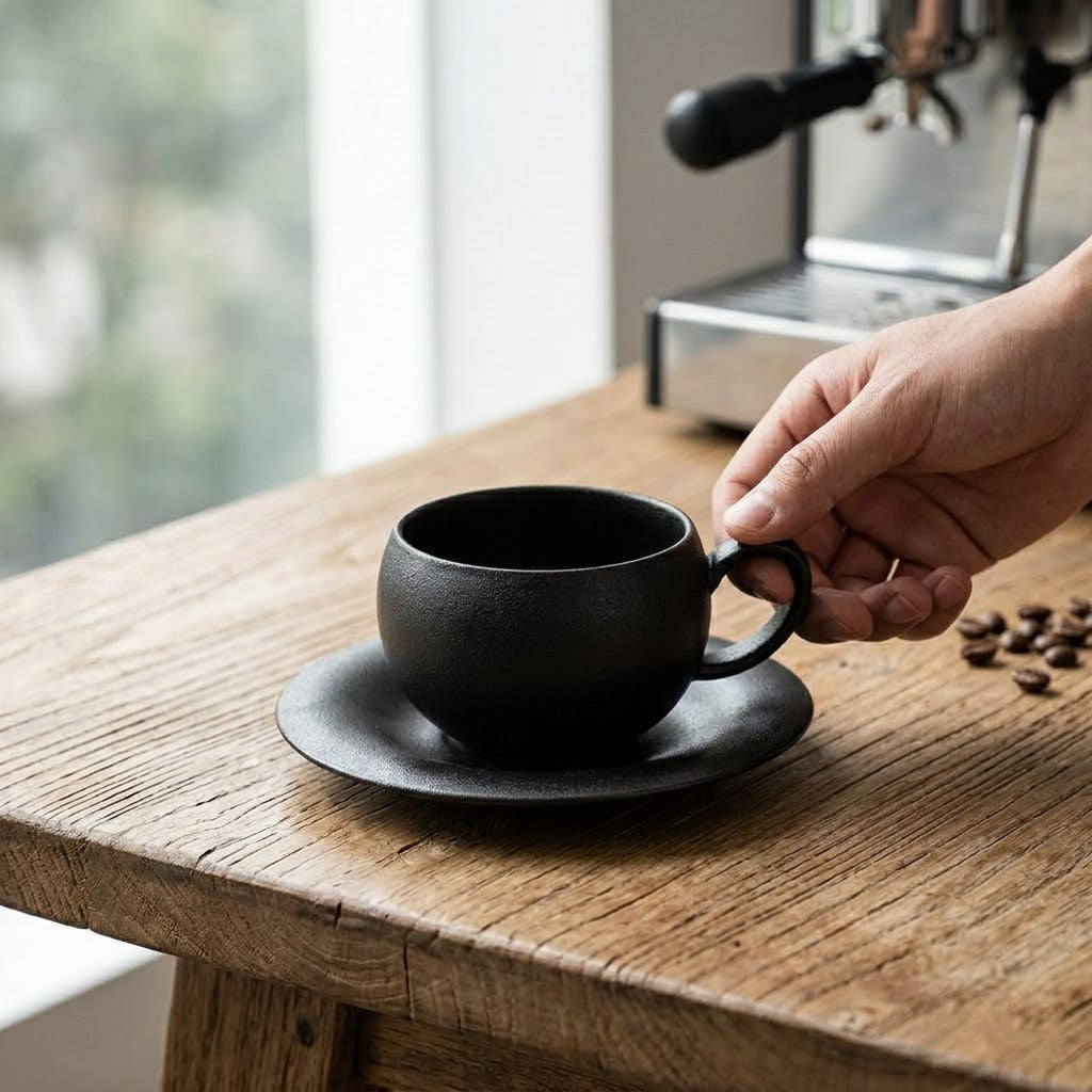 Vintage Espresso and Latte Egg Cup Set