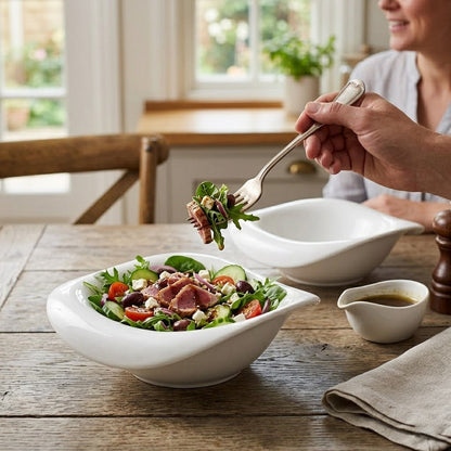 Irregular Ceramic Dessert and Salad Bowl